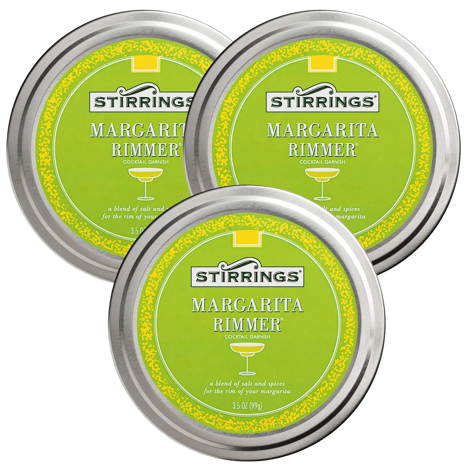 Stirrings 3 Pack Margarita Cocktail Rimmer - Easy to Rim a Glass - Specialty Sugar and Salt Drink Rimmers