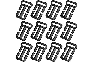 Adjustable Buckle for Sewing - Dual Sided 25mm Plastic Connecting Buckle for Webbing or Strapping