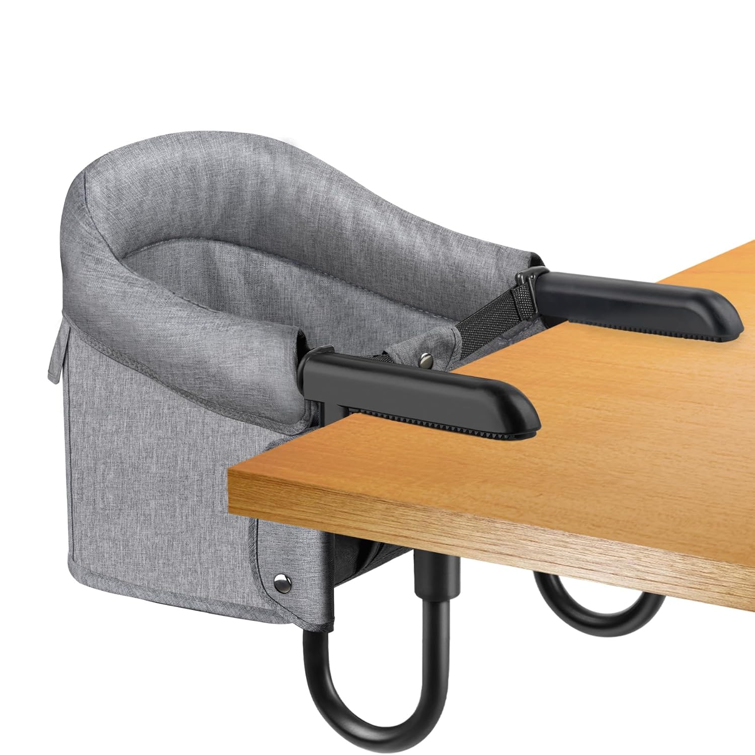 Hook-on high chair for table attachment