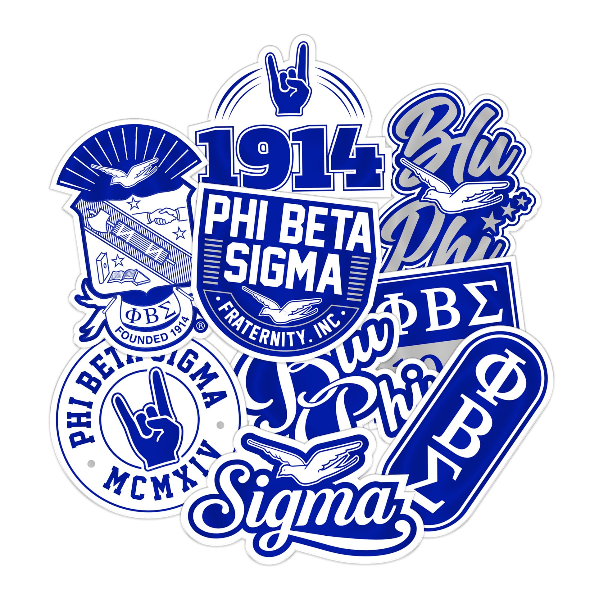 Pegatinas de PVC Phi Beta Sigma impermeables para personalizar tus termos y objetos de uso diario