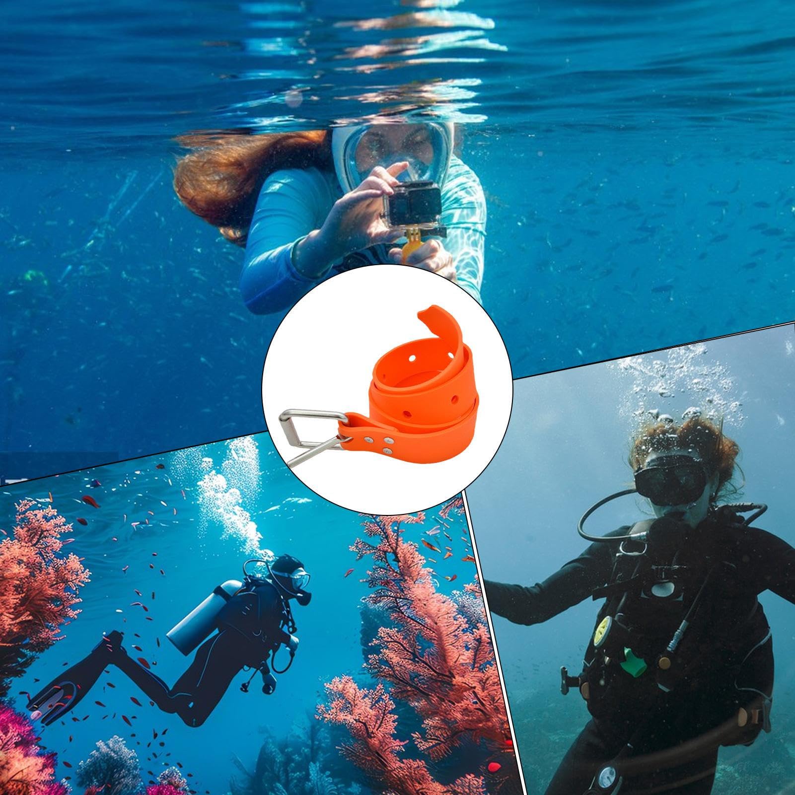 Silikon Tauchgürtel Mit Edelstahl-Schnalle - Rutschfester Gewichtsgurt Für Freitauchen & Speerfischen