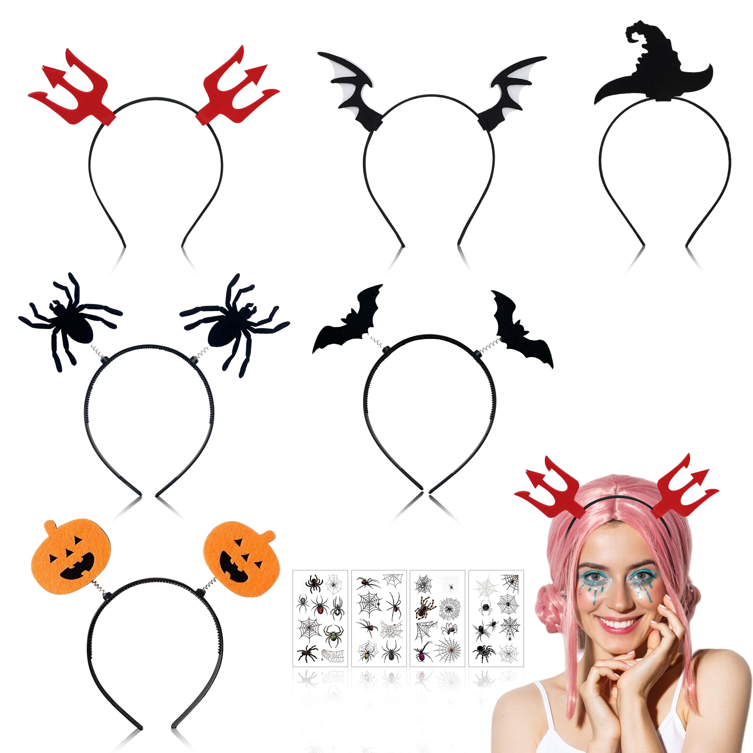 Bandeaux Chauve-souris Halloween – Lot De 2 – Avec Paillettes Et Plumes – Pour Femmes, Hommes, Enfants