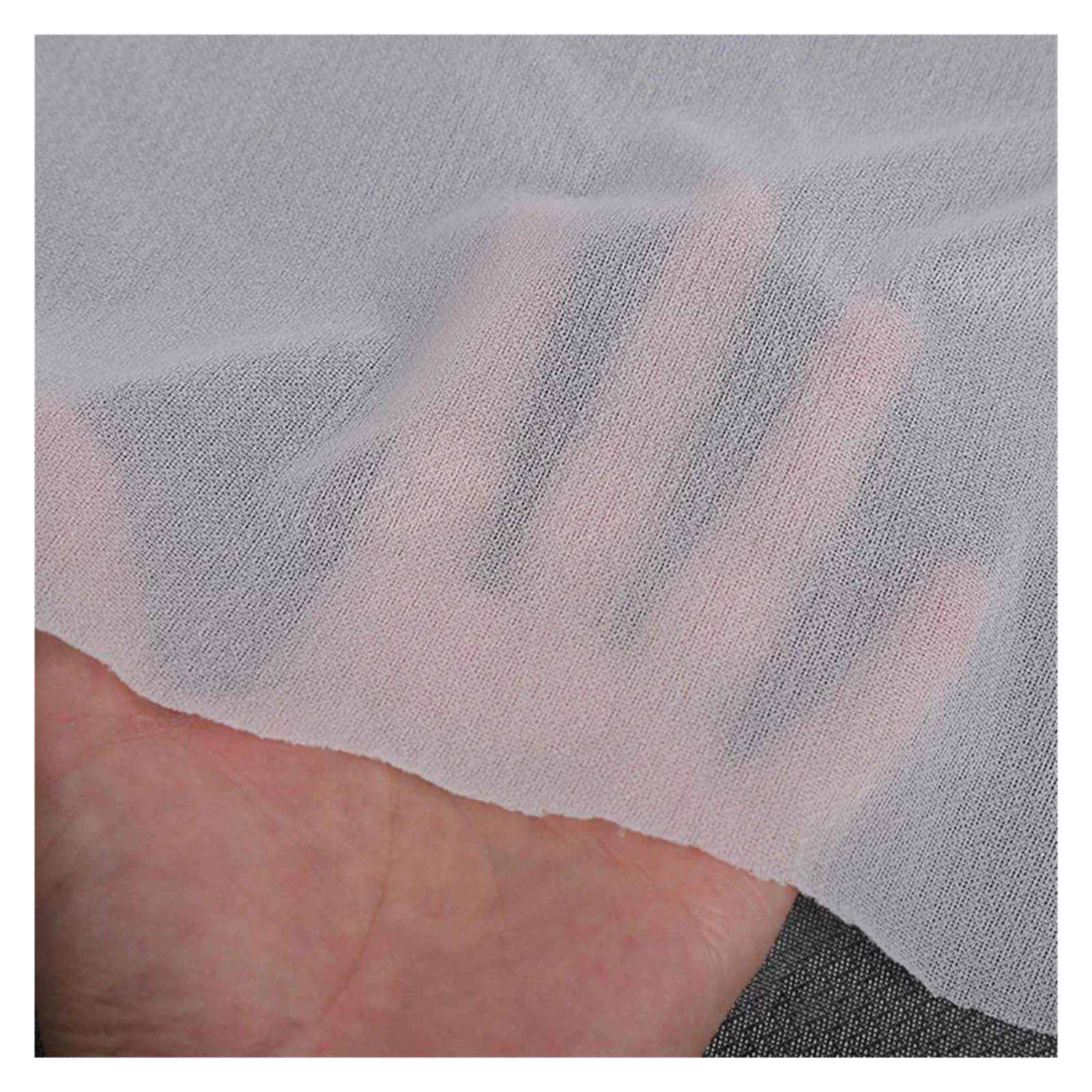 Tessuto Termoadesiva Interfodera Fodera Adesiva Elastica Lavorata a Maglia su Quattro Lati, Lavabile, Morbida, in Tessuto, for Fai da Te, Cucito, Patchwork, Accessori(Black 5x1.5m)