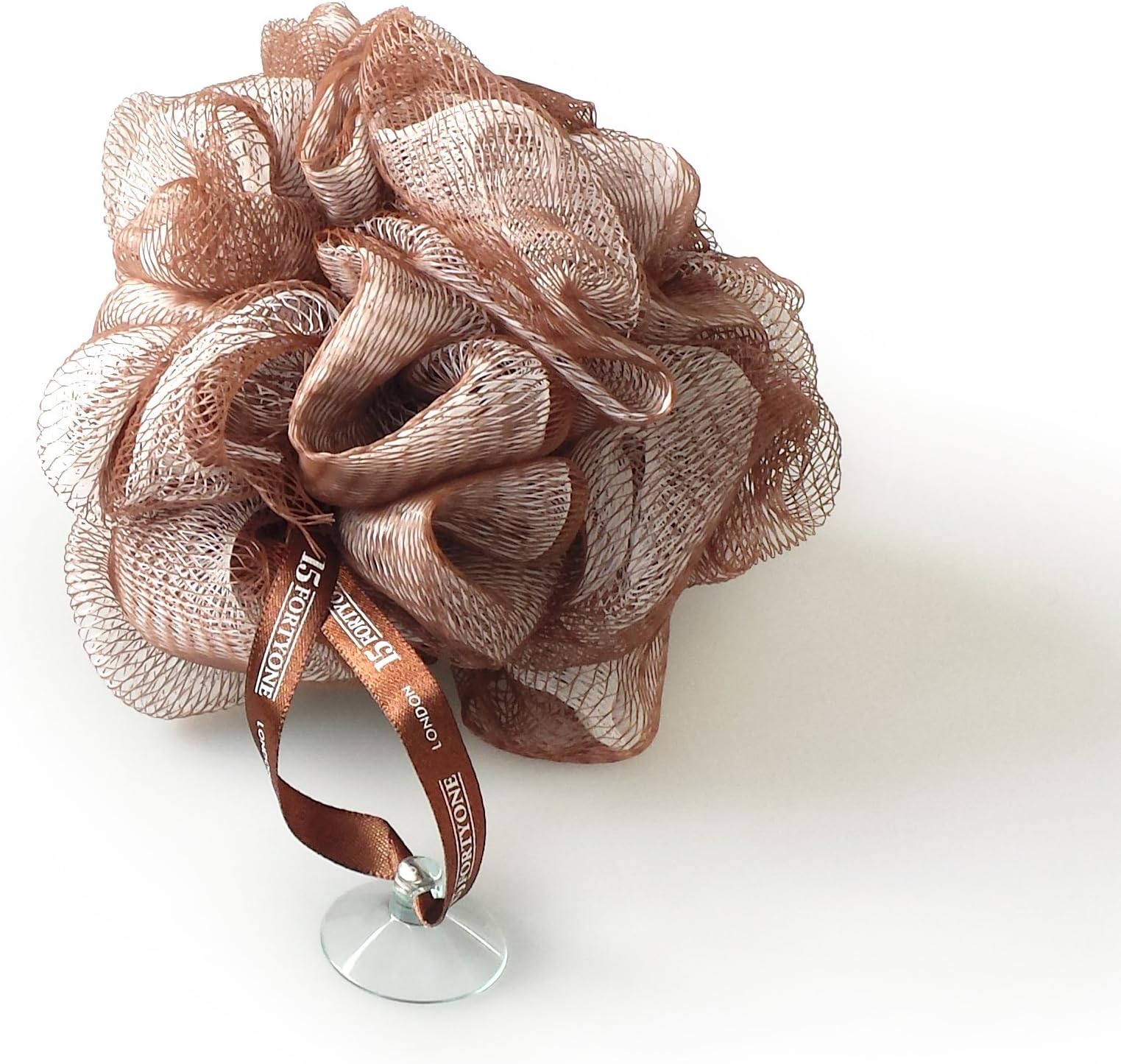 1541 London Exfoliating Bath & Shower Body Puff/Scrunchie/Buffer (Mocha Brown)