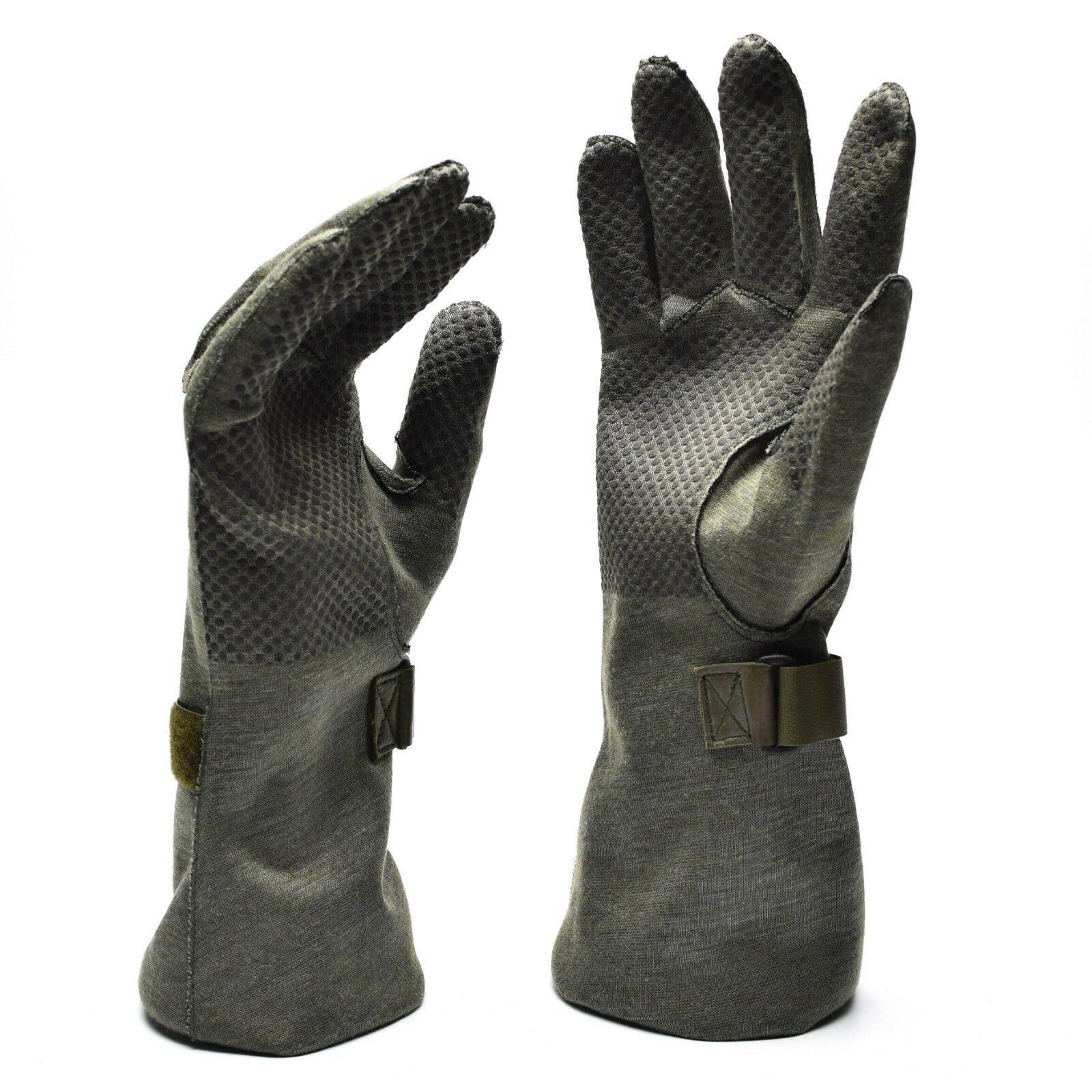 Guantes de piloto originales alemanes Nomex con agarre gris