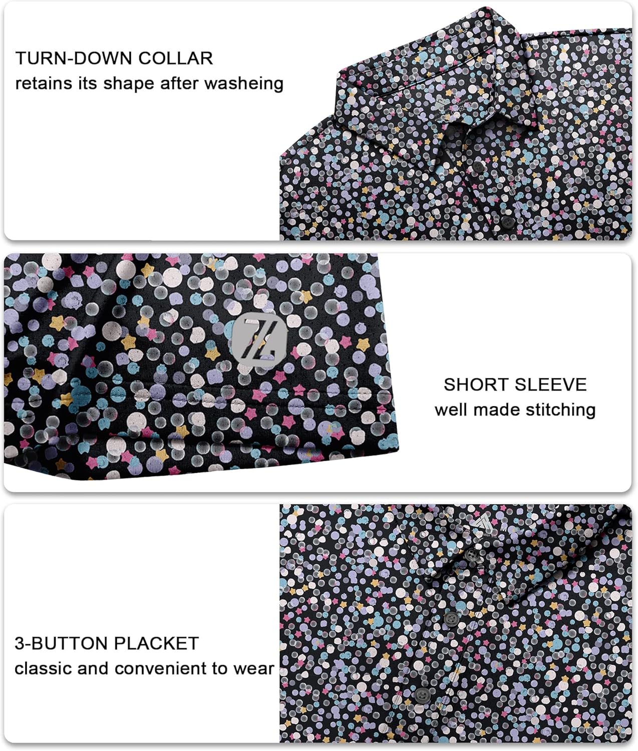 V VALANCH Mens Polo Shirts Short Sleeve Moisture Wicking Golf Tennis Polo Casual Shirts - Image 4