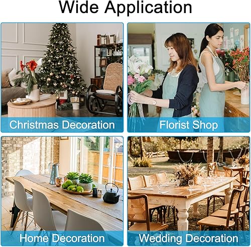 Miniatura 7 de PATIKIL Bolsas de regalo de flores para juego de ramos, paquete de 8 bolsas de mano portátiles para ramo de flores, cajas con asas para floristería,