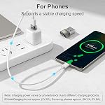 Basesailor USB à USB C Adaptateur de chargeur de voiture 3Pack,USBC CarPlay Convertisseur type C Femelle USBA Connecteur mâle pour nouveau iPhone 17 17e 16 16e 15 Pro Max,Samsung S25 S26,Pas pour iPad/Magsafe/HomePod