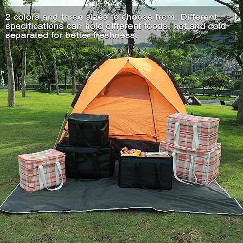 Miniatura 6 de Azuresw Bolsa aislada para entrega de alimentos, bolsa aislada para calor y frío con soporte y tabla de carga, bolsa aislada impermeable de alta