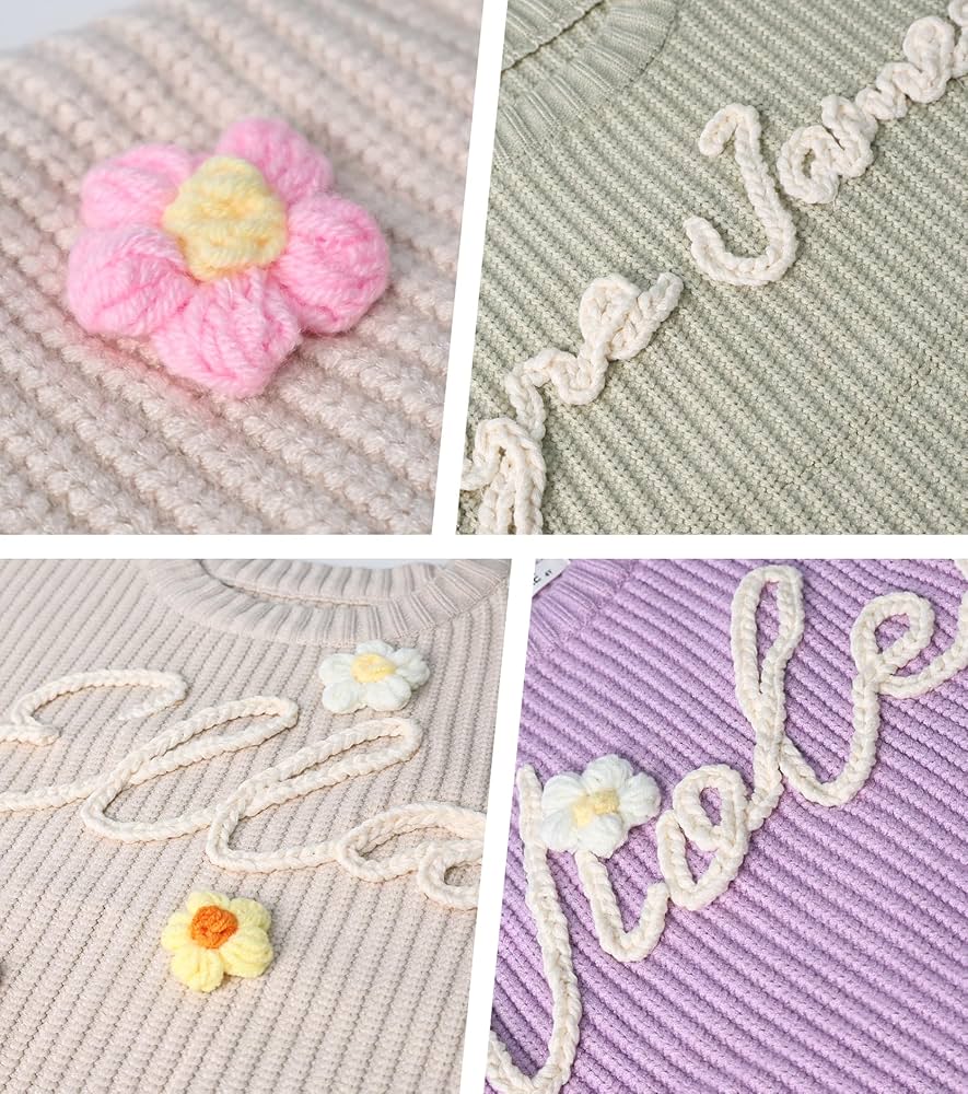 【I Need You Baby】Random Embroidery Sweat These chunky embroidered sweaters are becoming really