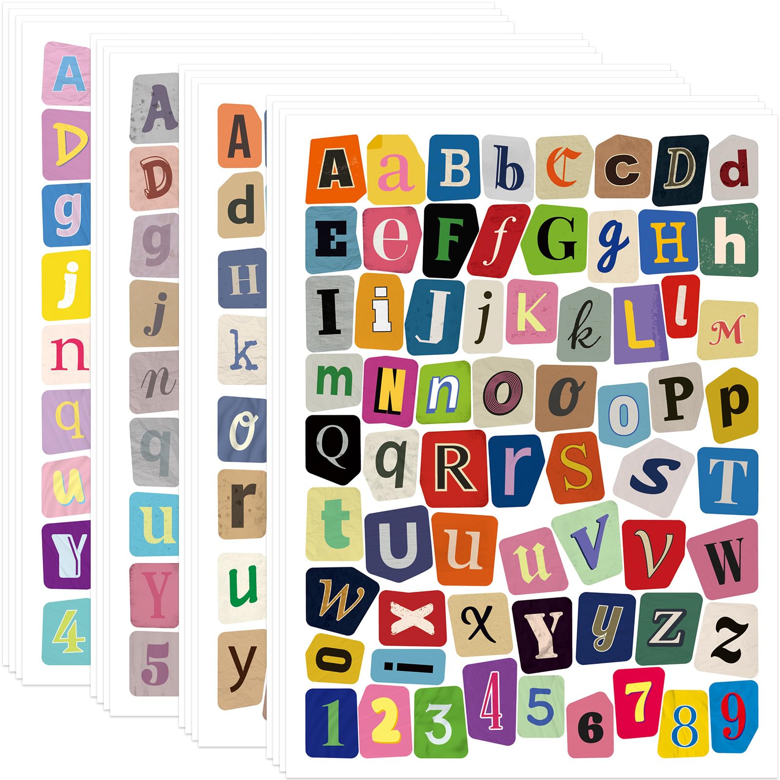 1104PCS Letter Stickers for Scrapbooking,16Sheets Magazine Alphabet Sticker