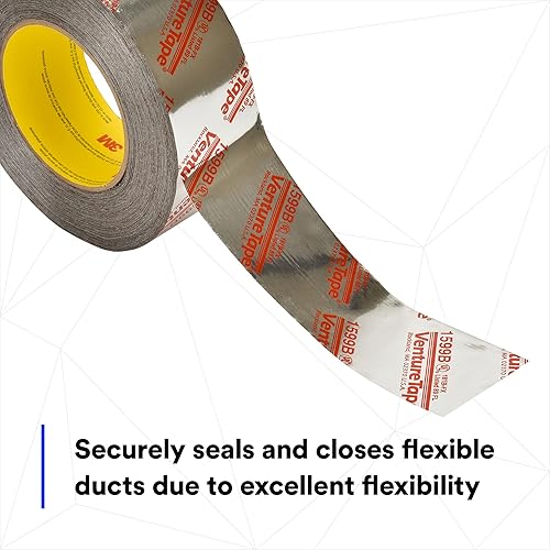 Miniatura 4 de 3M Venture Tape UL181B-FX Cinta adhesiva de polipropileno 1599B, plata, 1.890 in x 359.9 ft, 3 mil, 24 rollos por caja