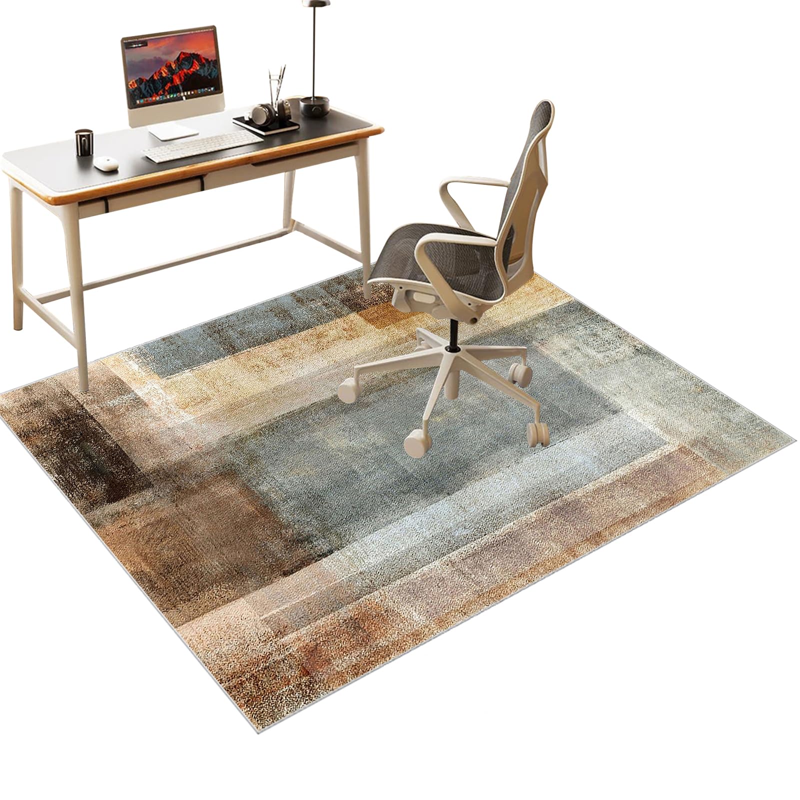 Desk Chair Mat for Carpet Floors, Office Chair Mat for Hardwood Floor, Computer Gaming Chair mat for Hard Floor, Computer Rolling Chair Mat for Home and Office Floor Protector Mat Rug 160 x 180 cm โ image 1