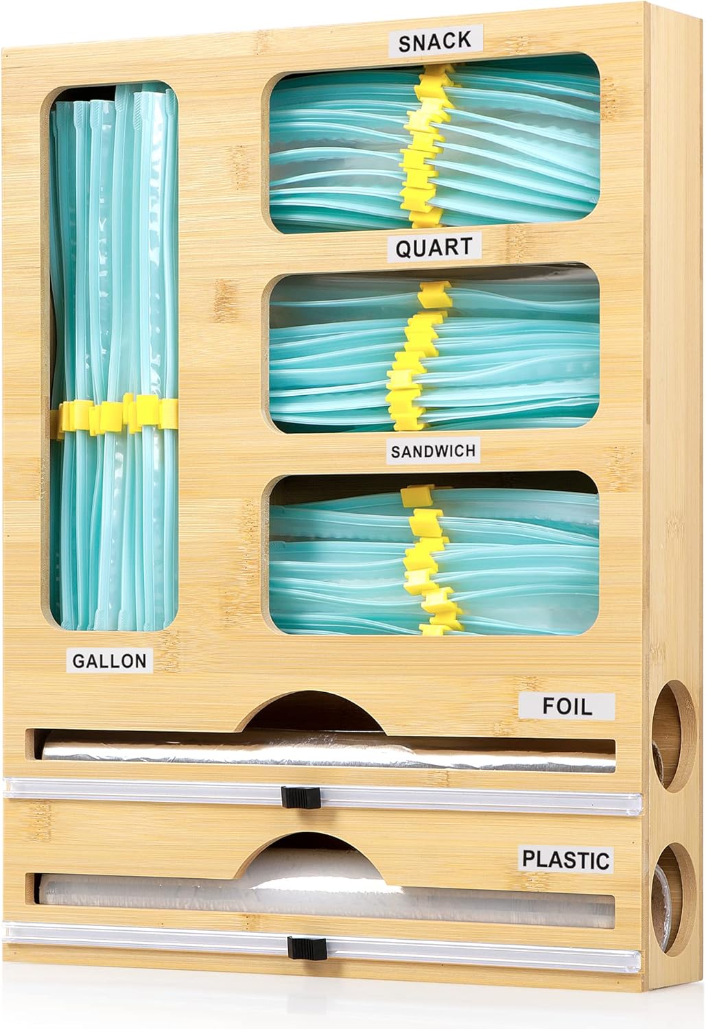 AMERICHAMP Ziplock Bag Organizer 6 IN 1 Storage Bag