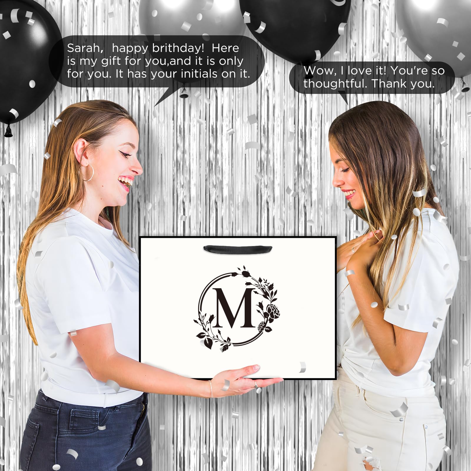 Initial Letter Gift Bag For Personalized Gifts 16.9'' X 12.6 - View #11