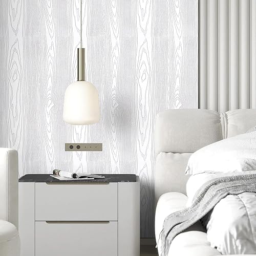 Miniatura 106 de Yun-aeon Natural Wood-Dark Grey Wood Contact Paper Peel and Stick Wallpaper 17.3"x 80"Self Adhesive Removable Vintage Faux Wood Wall Paper Plank