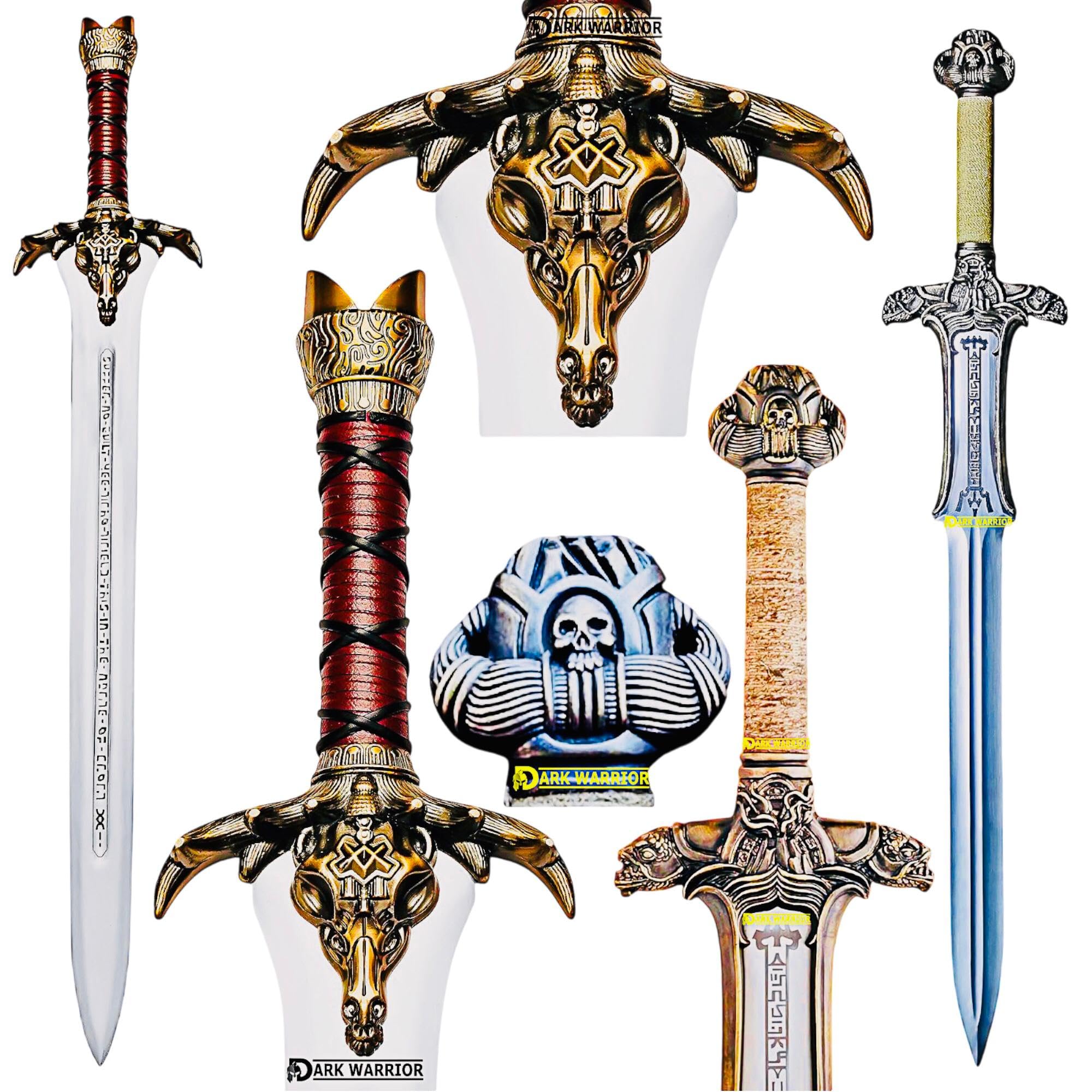 Amazon.com: Handmade Conan Atlantean Sword 1095 Carbon Steel Brass