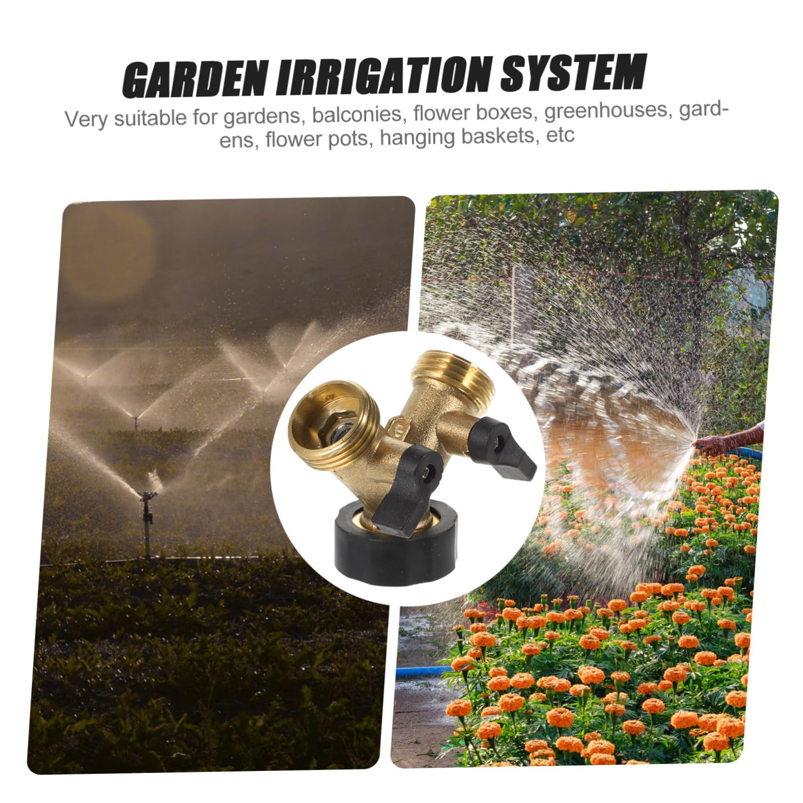 2pezzi Distributore y per Rubinetto da Giardino Connettore per Tubo Flessibile Doppia Via Divisore per Tubo Flessibile Adattatore per Connettore per per Acqua Raccordi Collegamento