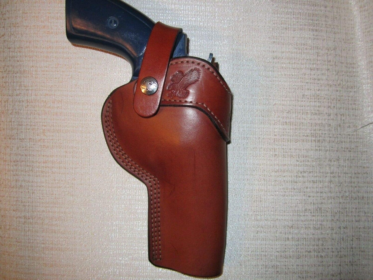 Brown Owb Revolver Holster with Strap, Choose Gun Holster Will be Made for & R or L Hand