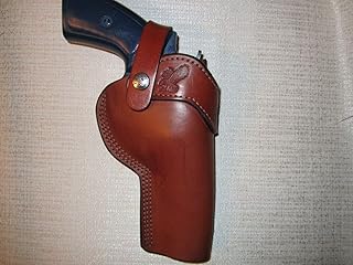 Braids Holsters Brown Owb Revolver Holster with Strap, Choose Gun & R or L Hand (Handling:Left; Revolver Choice:Ruger Sp101 3