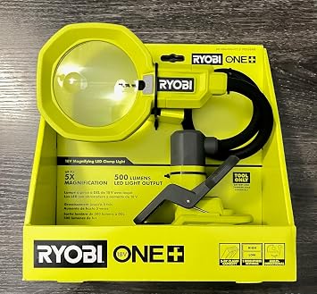 RYOBI ONE+ 18V LED Magnifying Clamp Light Tool Only