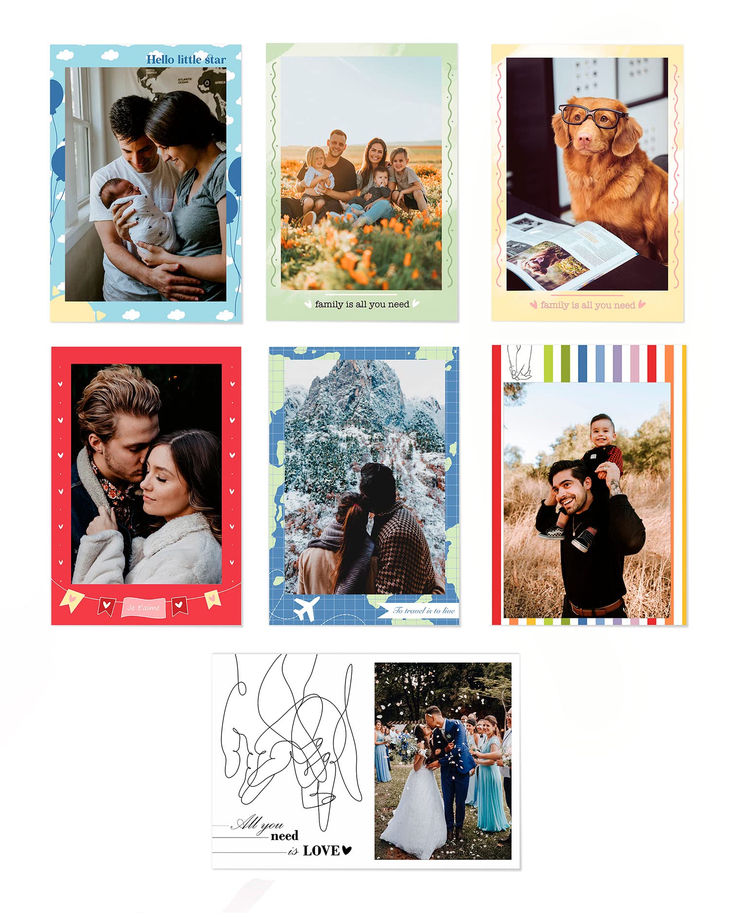 Panorama Lienzo Personalizado Love 70x100 cm - Cuadro con tu Foto - Regalos Originales para Cumpleaños