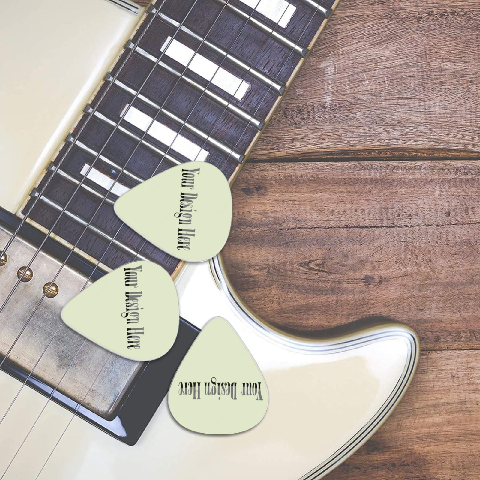 Médiator De Guitare Personnalisé Avec Texte/image - Épaisseur 0,71 Mm (0,027") - Pour Guitare électrique, Acoustique, Basse - Cadeau Musicien