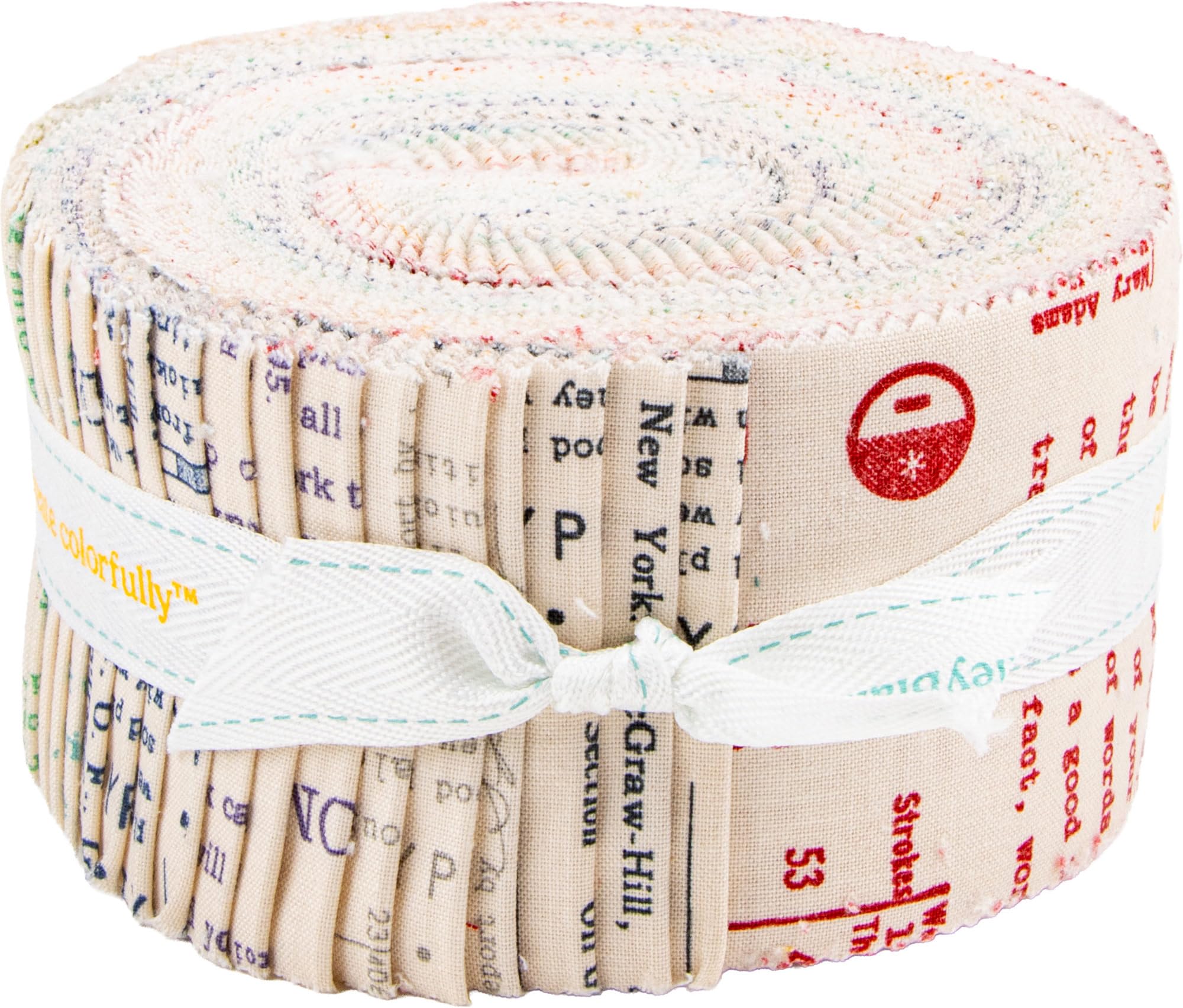 Lori Holt Type/ography B Rolie Polie 40 2.5-inch Strips Jelly Roll Riley Blake Designs RP-16850B-40