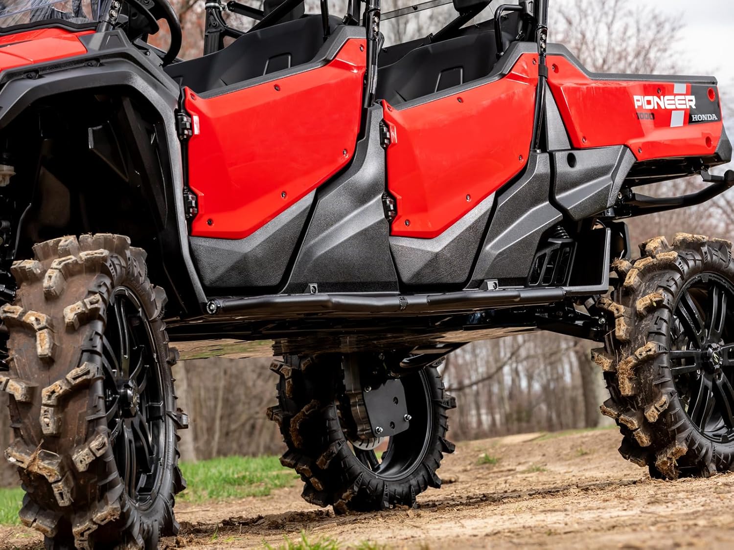 SuperATV Nerf Bars Compatible with 2023+ Honda Pioneer 1000-6 | Made with 1.75” Diameter Steel Tubing | Added Layer of Protection | Powder-Coat Finish