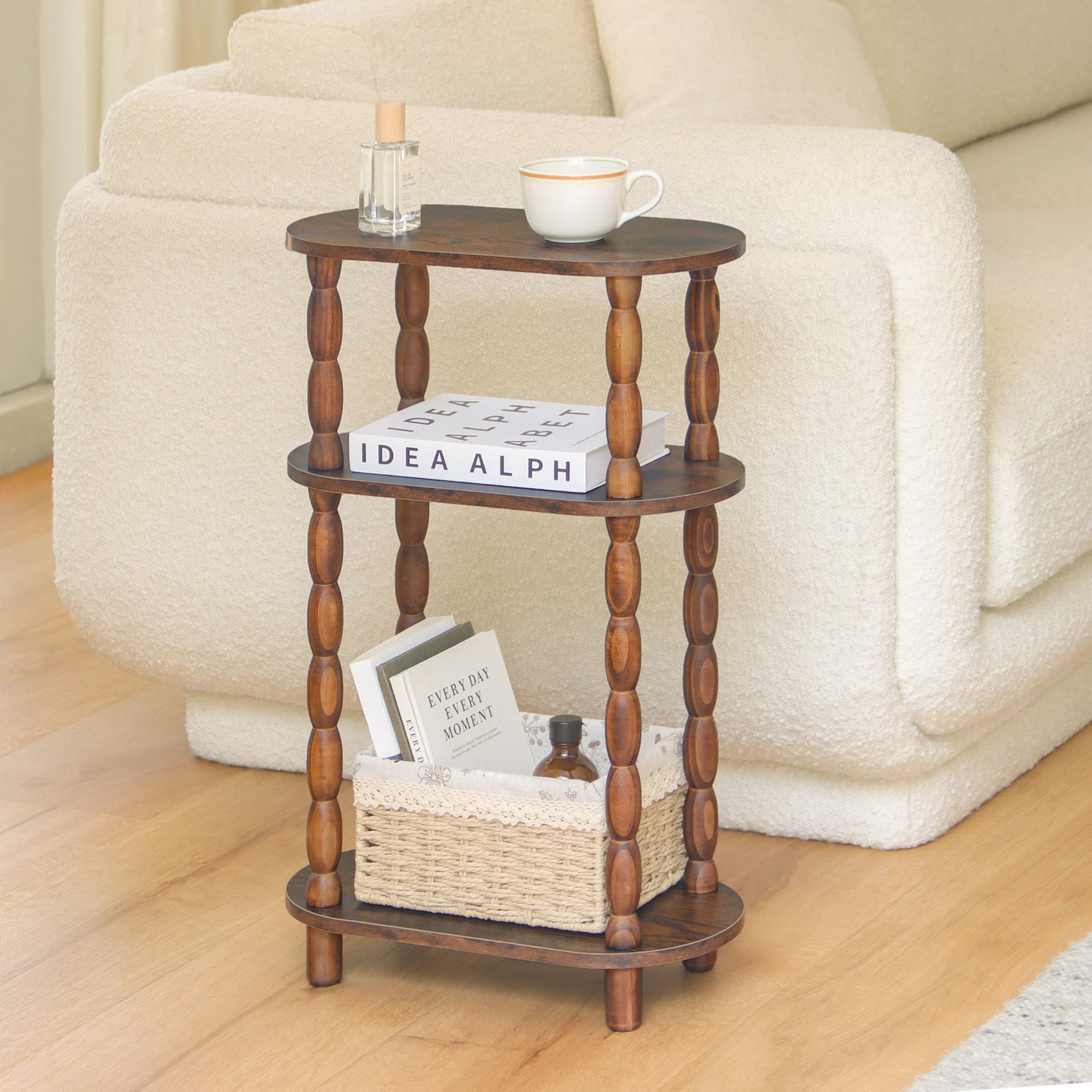 Amazon.com: MaxSmeo Small Narrow Side Table, 3-Tier Narrow End