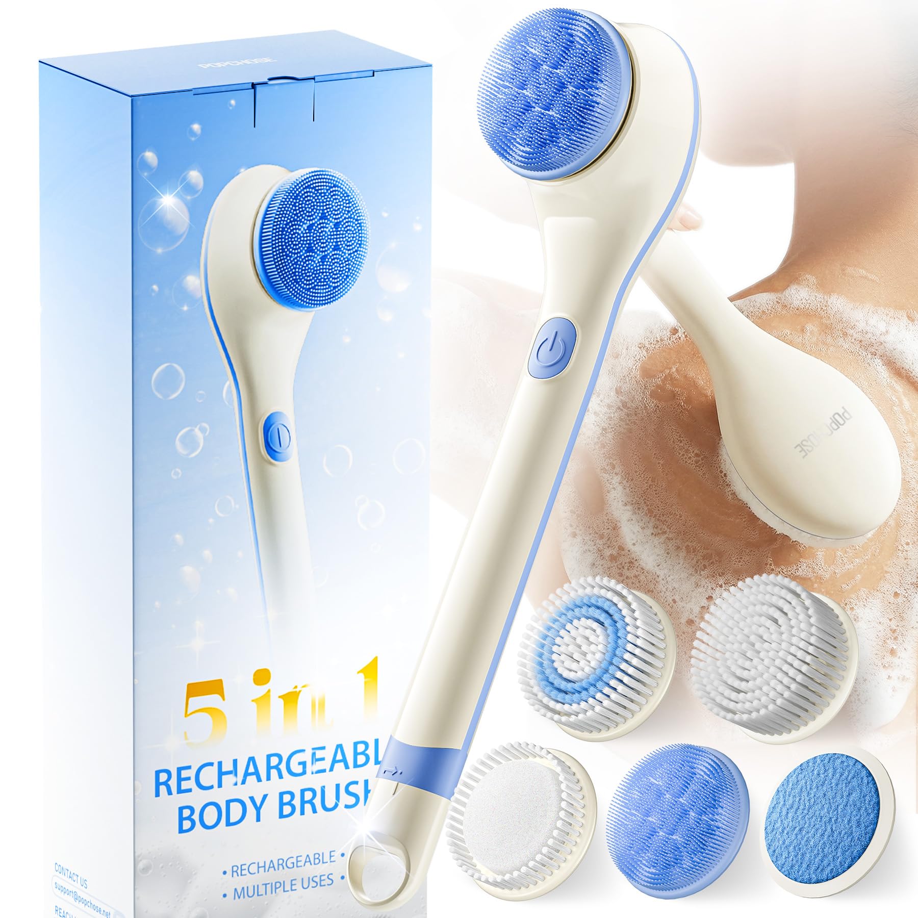 33% Off POPCHOSE Electric Body Brush Back Scrubber - Image 1