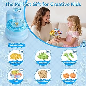Hamdol DIY Flower Bouquet Kit for Boys and Girls Ages 4-8, Fabric Arts & Crafts Toy for Kids 5 6 7 8, Educational STEM Activity Set, Creative Gift Idea for Birthday, Christmas, or Holiday