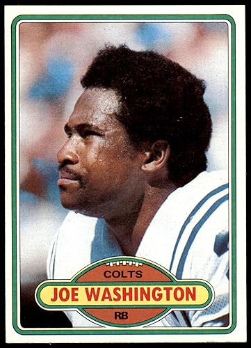 1980 Topps # 505 Joe Washington Baltimore Colts (Football Card) NMMT Colts Oklahoma