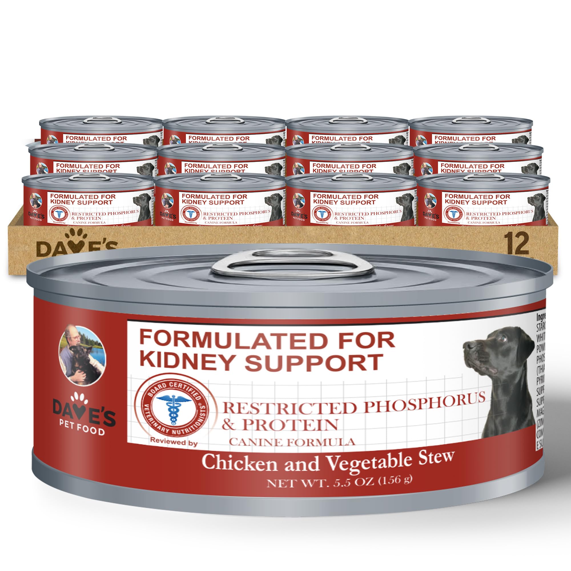 Dave's Pet Food Kidney Support for Dogs (Chicken & Vegetable Stew