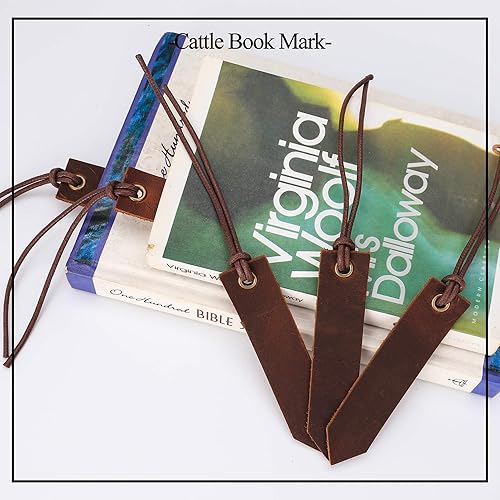 Miniatura 3 de Jagucho - Marcadores de cuero para hombres y mujeres, hechos a mano, marcadores de página de lectura para libros