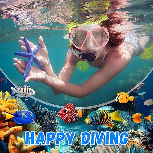 Miniatura 3 de Fabbay 4 gafas con cubierta para la nariz, gafas de buceo, antiniebla, impermeables, para jóvenes y adultos, natación, esnórquel, buceo, máscaras