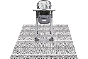 Triluby Waterproof and Non-Slip Wipeable Rug for Kids Mealtime Mess