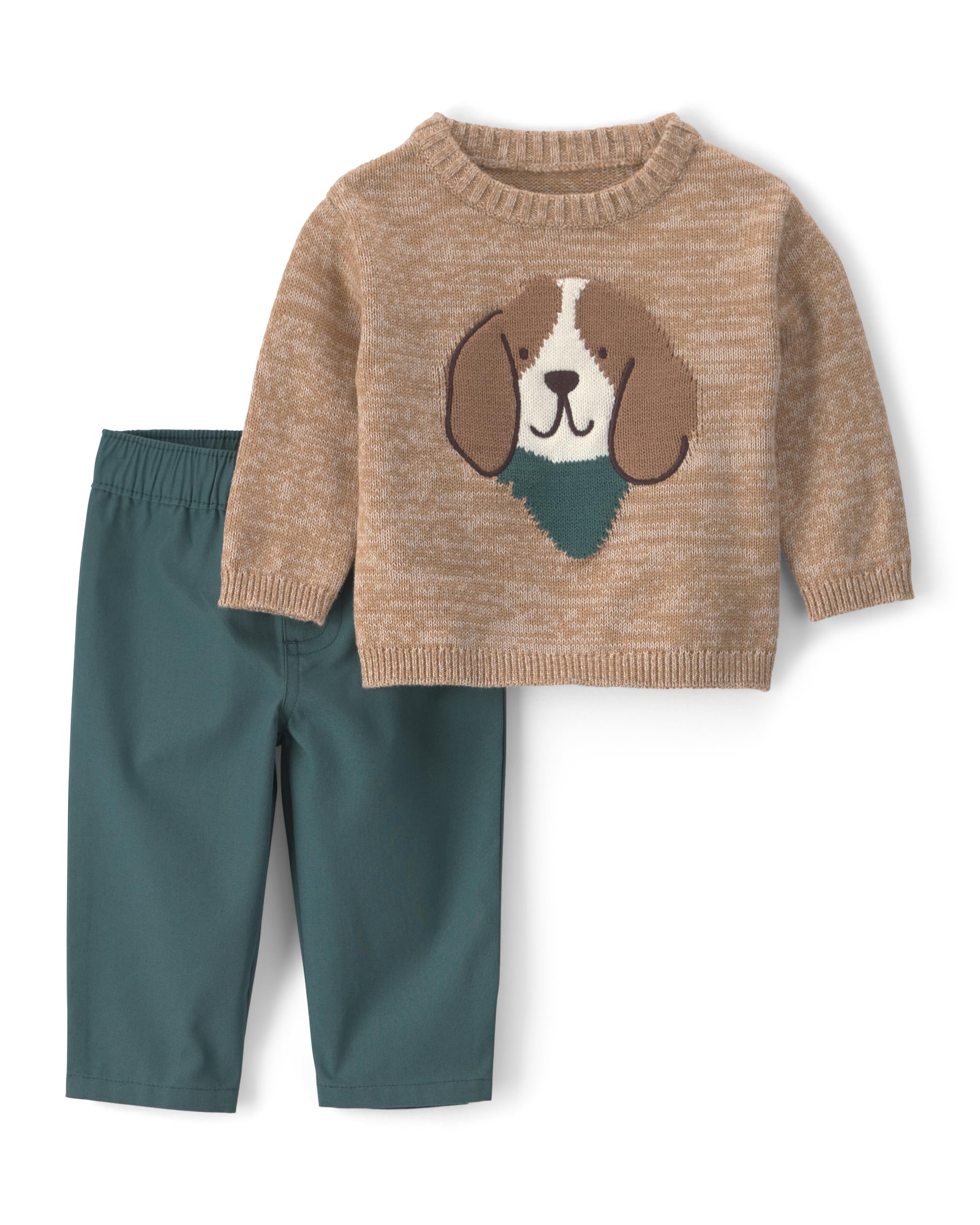 Carter's Baby Boys' 2-piece Pant Set Navy Blue Grey Little Champ Print