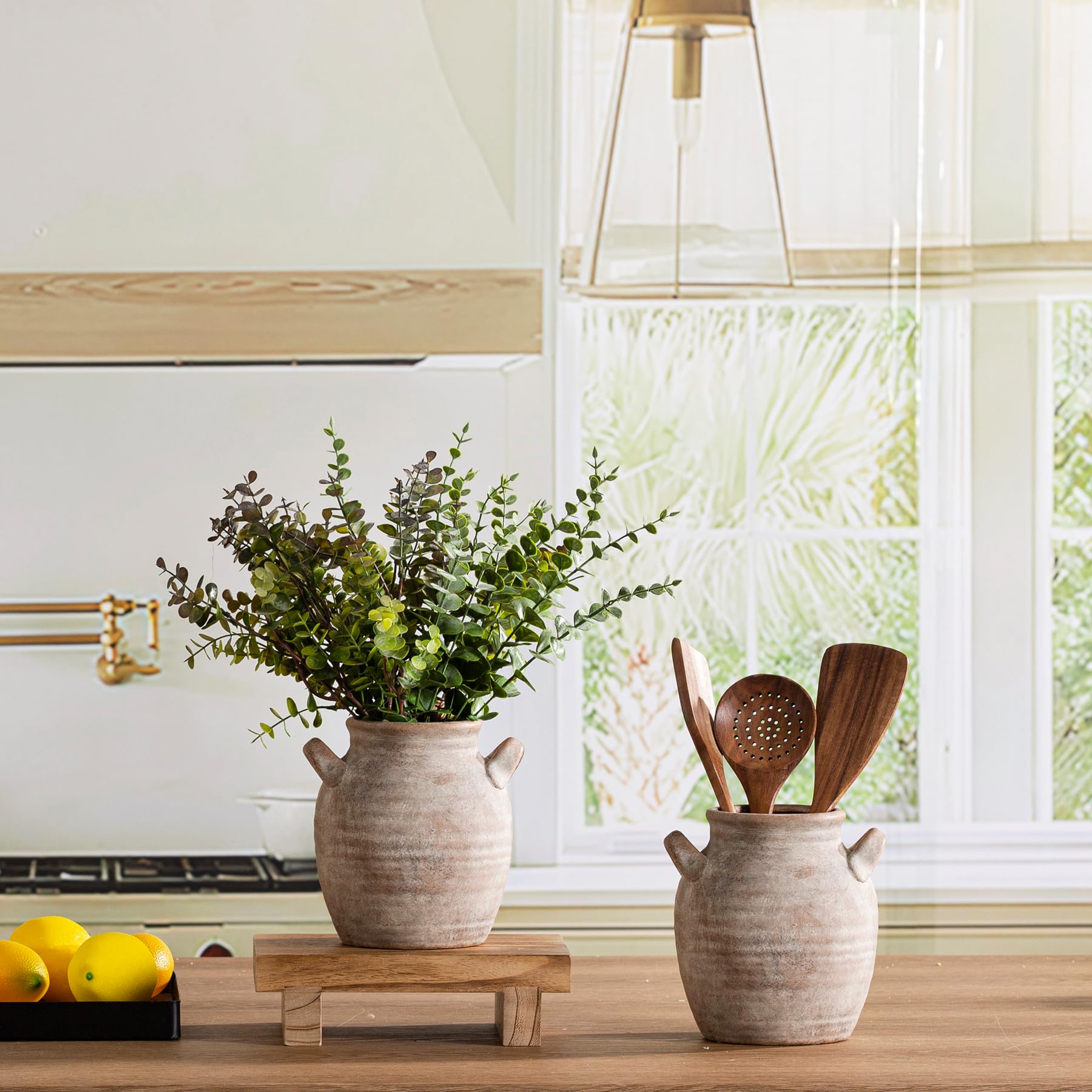 Amazon.com: Vanselia Ceramic Flower Vase Home Decor - Farmhouse