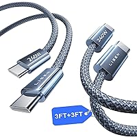 Vista 1 de LISEN Cable USB C a USB C, cables de carga rápida de 240 W, tipo C, cable de carga rápida tipo C PS/2, cable de carga para iPhone 17 16 iPad
