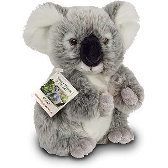 Teddy Hermann Koala Bear GmbH 914242 21 cm Multi-Colour Stuffed Animal Knowledge on Hangtag 18 Months + Washable Filling with Recycled Polyester