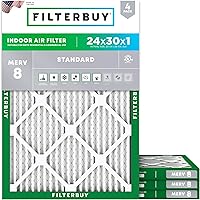 Vista 32 de Filterbuy - Filtros de aire de repuesto MERV 8, protección contra el polvo, plisados, para caldera y sistema HVAC, 16 x 25 x 1 pulgadas, paquete