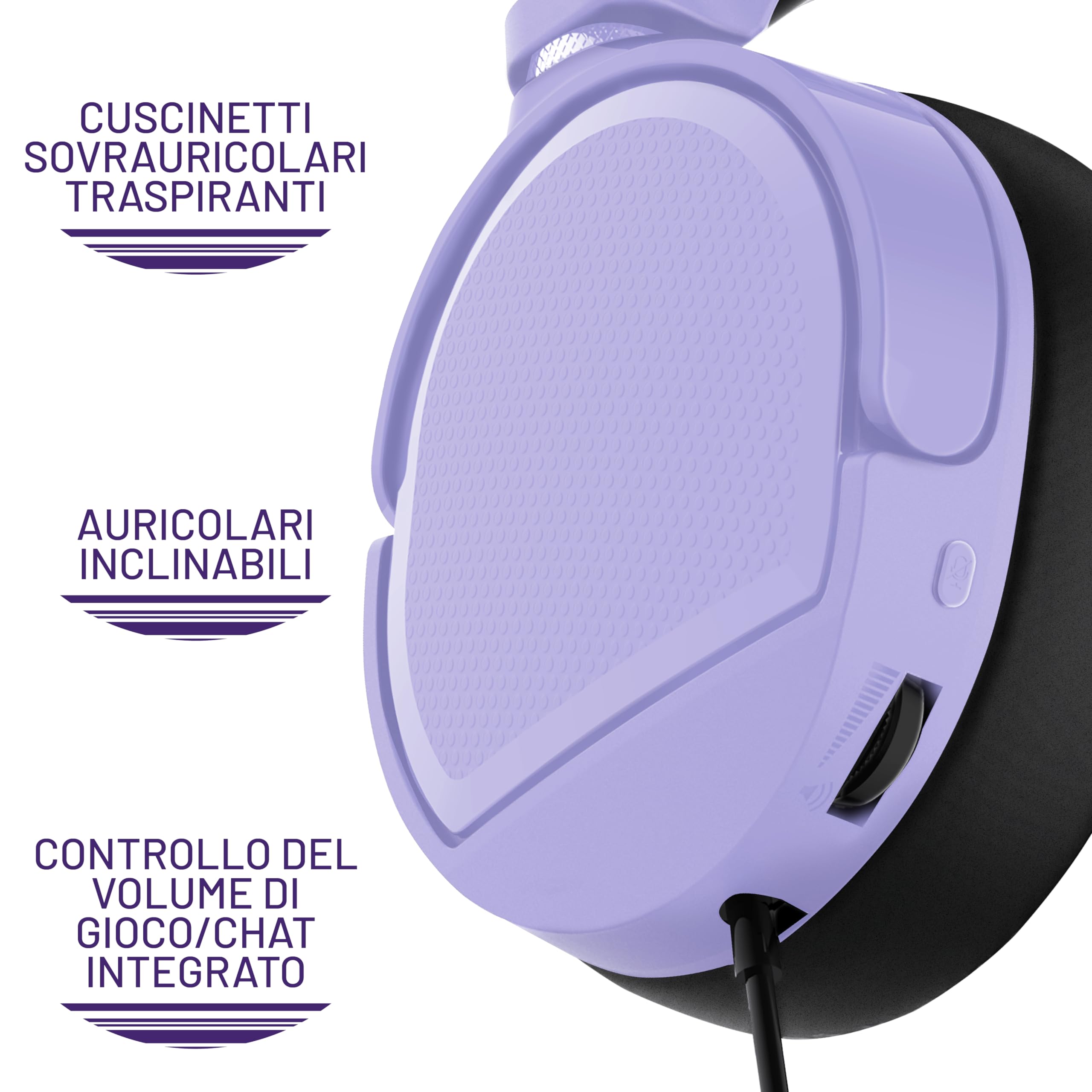 Stealth PANTHER - Cuffie da gioco over-ear PS4/PS5, Xbox, Switch, PC con microfono flessibile, jack da 3,5 mm, cavo da 1,5 m, leggero, confortevole e durevole