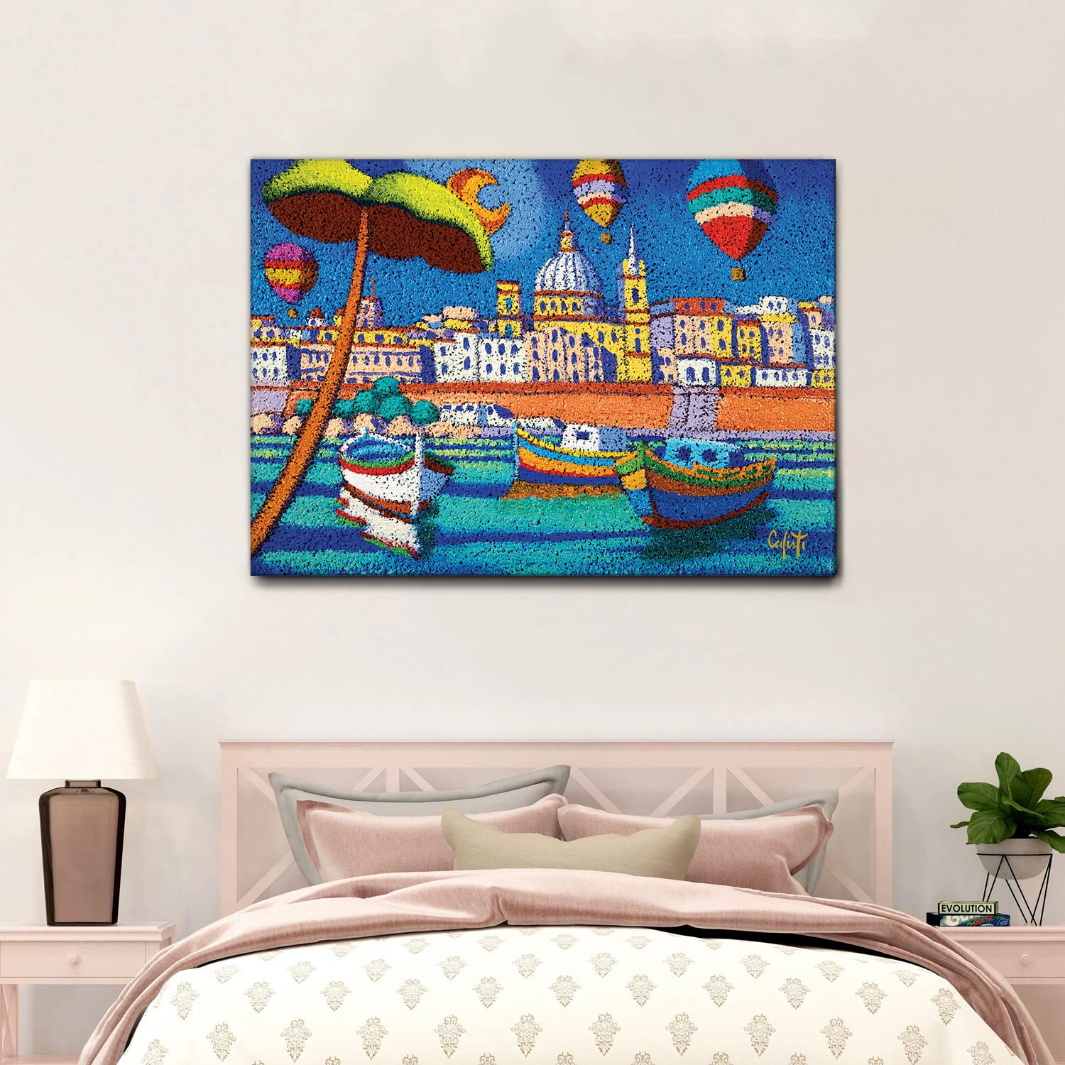 Giallobus - Quadro - Stefano Calisti - Barche sul mare - Tela canvas - 140x100 - Pronto da appendere - Quadri moderni per la casa