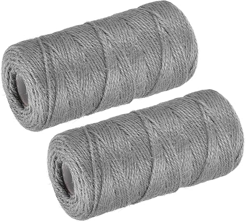 MECCANIXITY Cuerda de jardín de 328 pies, cuerda de yute para manualidades de 0.079in para obras de arte, manualidades, envoltura de regalos, color