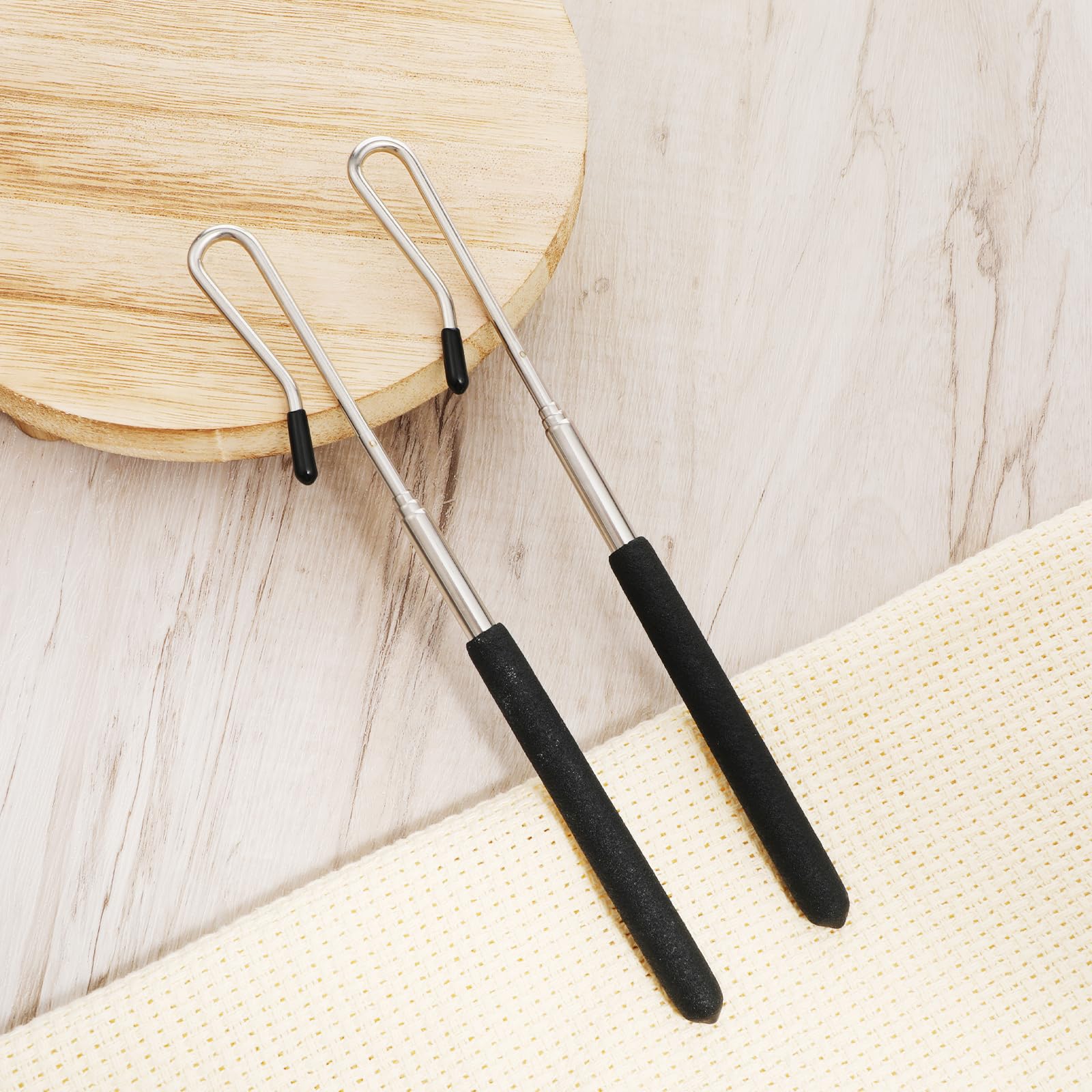 Paquete de 2 mangos de marioneta de 8 a 21 pulgadas, barra de control de brazo, barra de marioneta de mano extensible, barra de marionetas de metal ajustable, herramientas de accesorios para