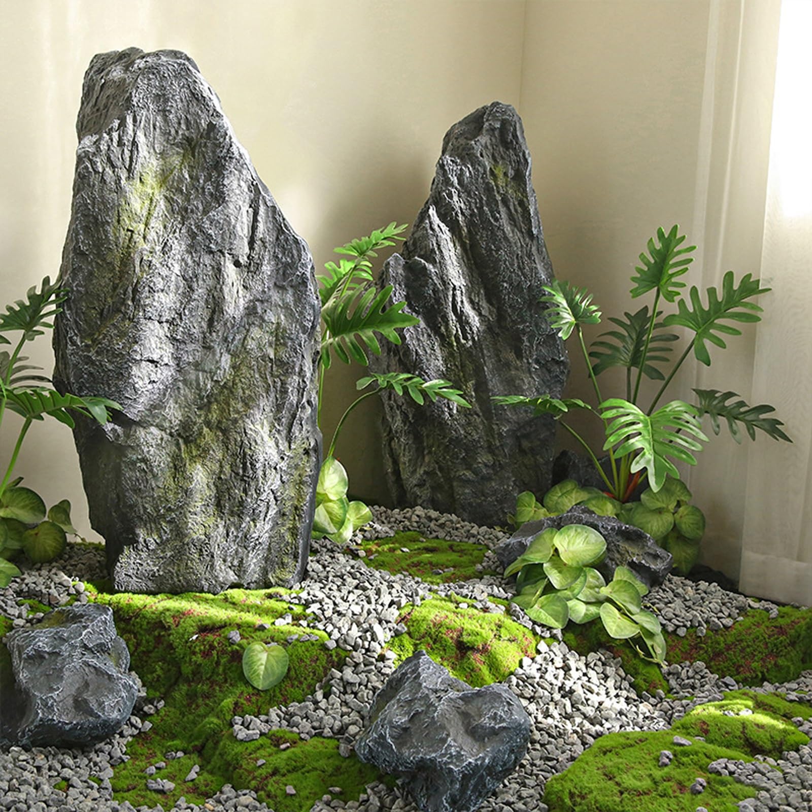 Realistische Kunstfelsen Felsabdeckung, Dekosteine Garten, Steine Garten, Leicht, Geeignet for den Innen-und Außenbereich