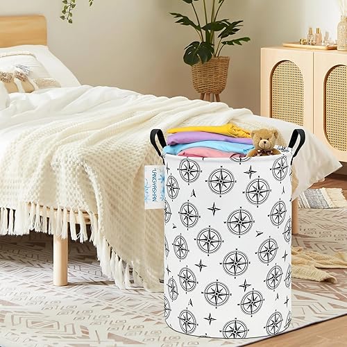 Miniatura 107 de LANGYASHAN Contenedor de almacenamiento, cesta organizadora plegable de tela de lona para ropa sucia, contenedores de juguetes, cestas de regalo, Un