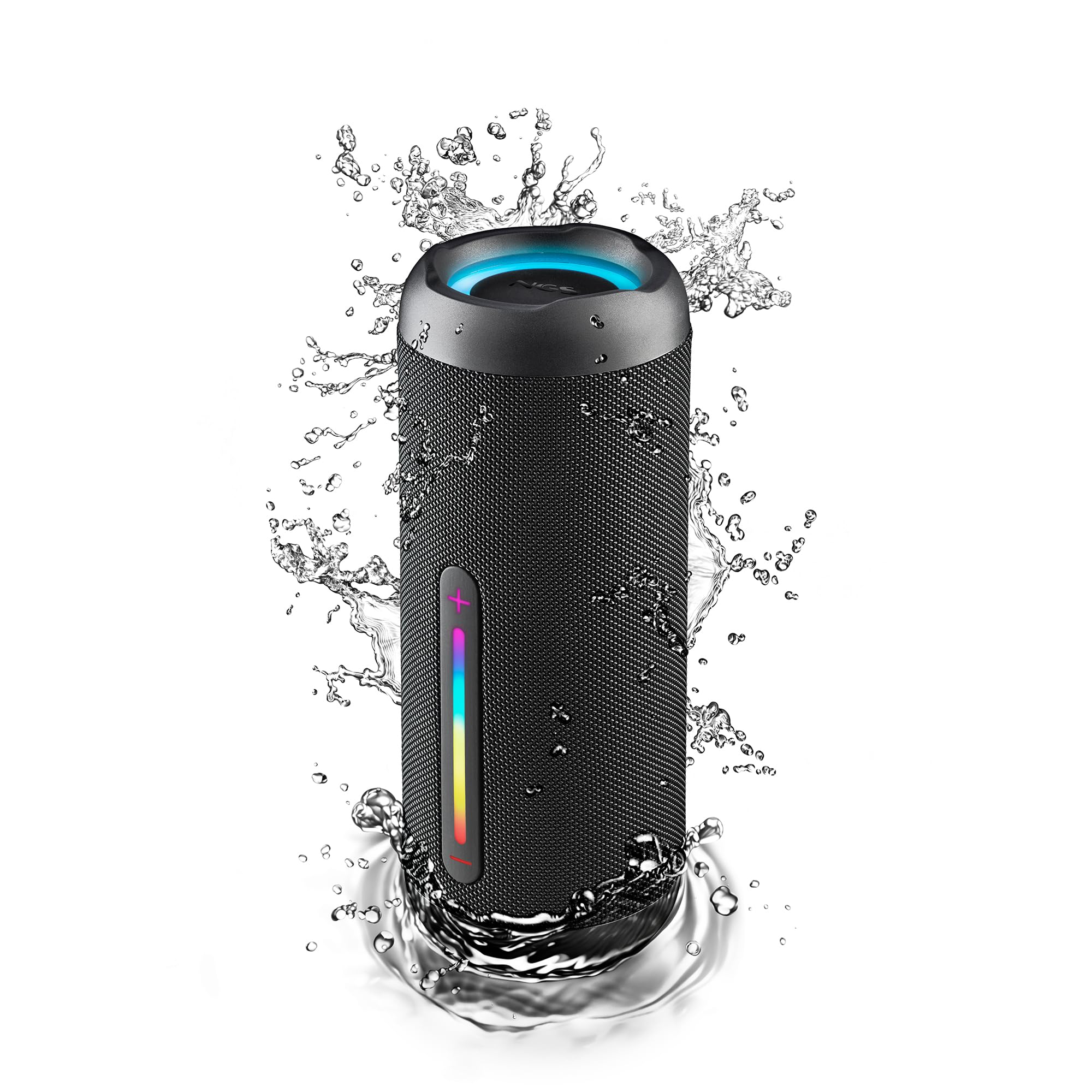 NGS Roller Furia 3 Black - Altavoz Inalámbrico Compatible con Bluetooth, Impermeabilidad IPX7, 60 W, True Wireless, USB, Duración Batería 9 Horas, Negro