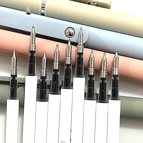 Miniatura 5 de sencoo Paquete de 10 bolígrafos de tinta de gel negra de 0.020 in de repuesto para bolígrafos retráctiles